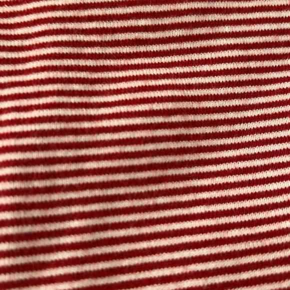 Brandy Melville red/white stripe button front tee - Picture 5 of 6